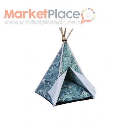 Buster and Beau Cat Cave Teepee Tropics 47*47*75cm Cat Bed - Kato Deftera, Nicosia